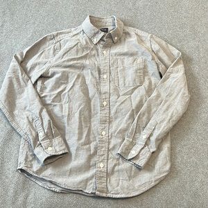 Boy’s Long Sleeve Grey Button Down Collared Dress Shirt